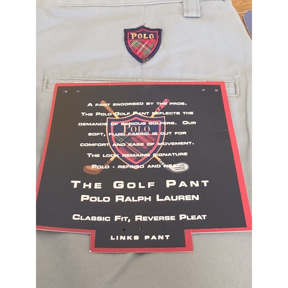 NOS Polo Golf Ralph Lauren Gray Golf Links Pant Size 33x30 New With Tags HTF - Picture 9 of 13